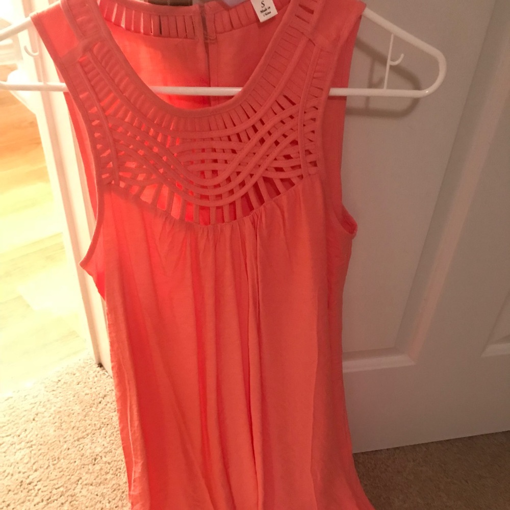 Beautiful knee length orange/coral dress with tags